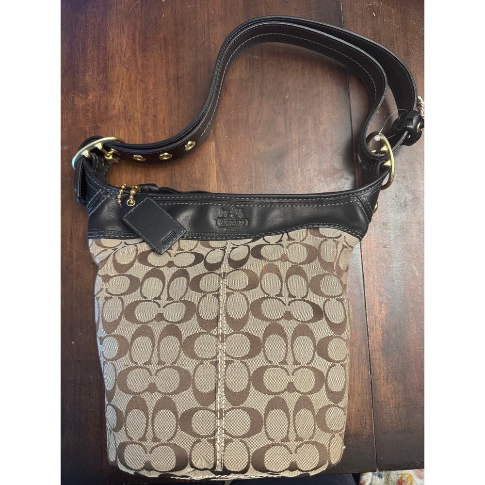 Coach Brown and Black Shoulder Bag